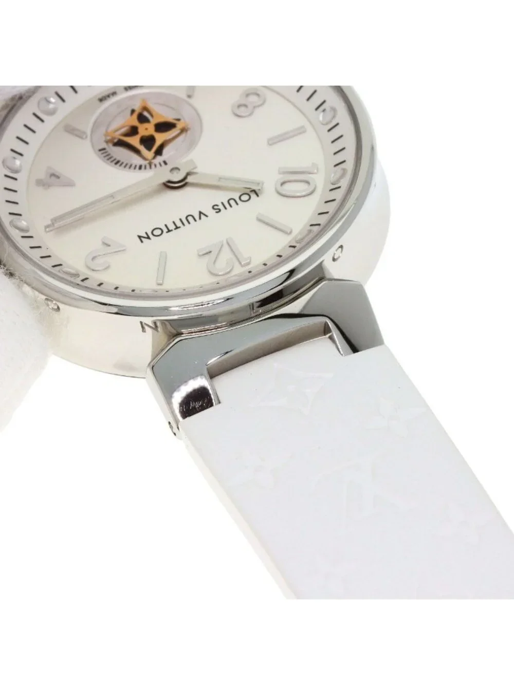 Louis Vuitton Tambour Moon Star PM Watch SS Rubber